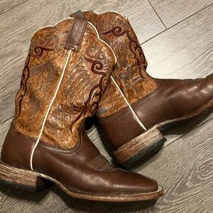 Ariat Square Toe Western Leather Boots